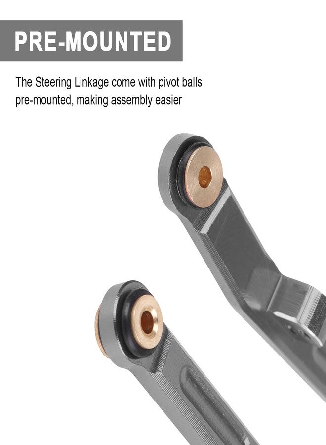 FriHobby Aluminum Steering Rod Tie Links Set High Tightening Linkage for 1/24 RC Crawler Axial SCX24 Gladiator Deadbolt C10 Bronco B17 Upgrades - Image 3